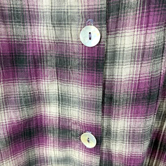 NEW Show Me Your Mumu Purple Plaid Tunic Blouse S - Picture 2 of 9